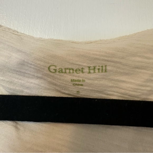 Garnet Hill Cotton Lace Trim Tie Detail Tassel Tank Top Sleeveless Womens Small - Picture 3 of 6